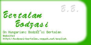 bertalan bodzasi business card